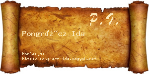 Pongrácz Ida névjegykártya