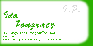 ida pongracz business card